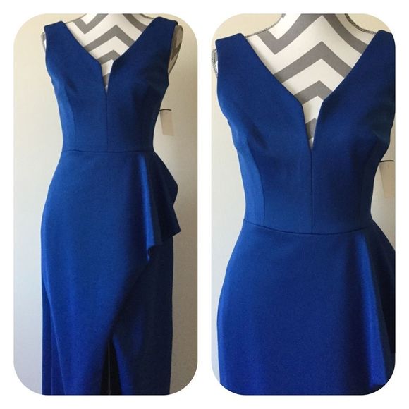 Black Halo Blue Hendricks Sleeveless Column Dress - Picture 3 of 7